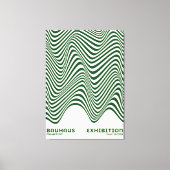 Bauhaus Abstract Wave Wall Art, for home decor キャンバスプリント (正面)
