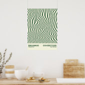 Bauhaus Abstract Wave Wall Art, for home decor ポスター (キッチン)