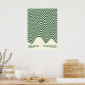 Bauhaus Abstract Wave Wall Art, for home decor ポスター (キッチン)
