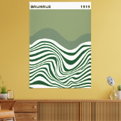 Bauhaus Abstract Wave Wall Art, home decor, キャンバスプリント (インサイチュ (リビング))