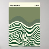 Bauhaus Abstract Wave Wall Art, home decor, ポスター (正面)