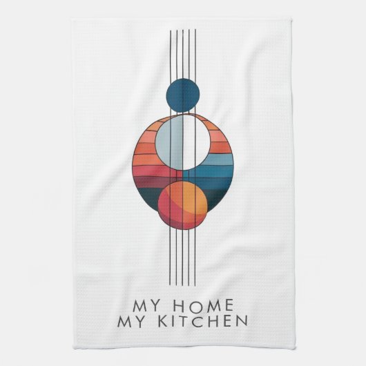 Bauhaus Art in five lines and spheres キッチンタオル (縦)