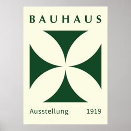 Bauhaus Ausstellung 1919 Geometric, home decor ポスター