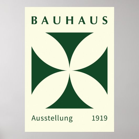 Bauhaus Ausstellung 1919 Geometric, home decor ポスター (正面)