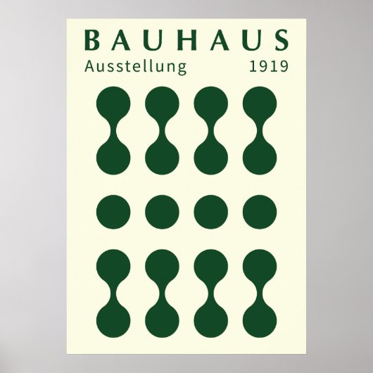 Bauhaus Ausstellung 1919 Shape Print, home decor  ポスター (正面)