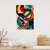 bauhaus, bauhaus design, modern design, geometric ポスター (キッチン)