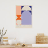 bauhaus, bauhaus design, modern design, geometric  ポスター (キッチン)