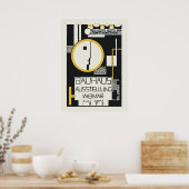 bauhaus, bauhaus design, modern design, geometric  ポスター (キッチン)