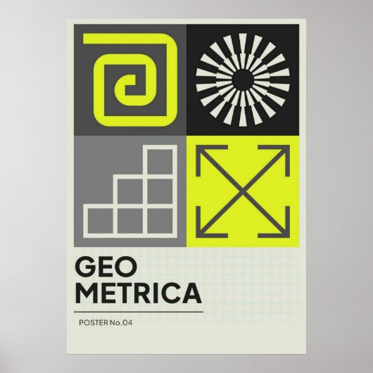 bauhaus, bauhaus design, modern design, geometric  ポスター (正面)