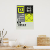 bauhaus, bauhaus design, modern design, geometric  ポスター (キッチン)