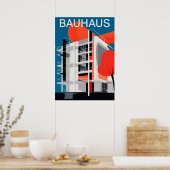 bauhaus, bauhaus design, modern design, geometric  ポスター (キッチン)