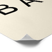 Bauhaus Beige Black Geometric Quarter Circle ポスター (角)