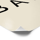 Bauhaus Beige Black Geometric Quarter Circle ポスター (コーナー)