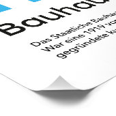 Bauhaus Blue Stripe Geometric Art Print 1923 ポスター (コーナー)