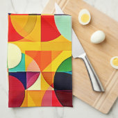 Bauhaus Color Geometry Design キッチンタオル (四つ折り)