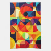 Bauhaus Color Geometry Design キッチンタオル (縦)