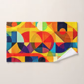 Bauhaus Color Geometry Design バスタオルセット (ハンドタオル)