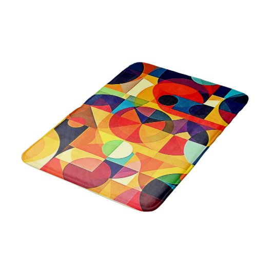 Bauhaus Color Geometry Design バスマット (アングル)