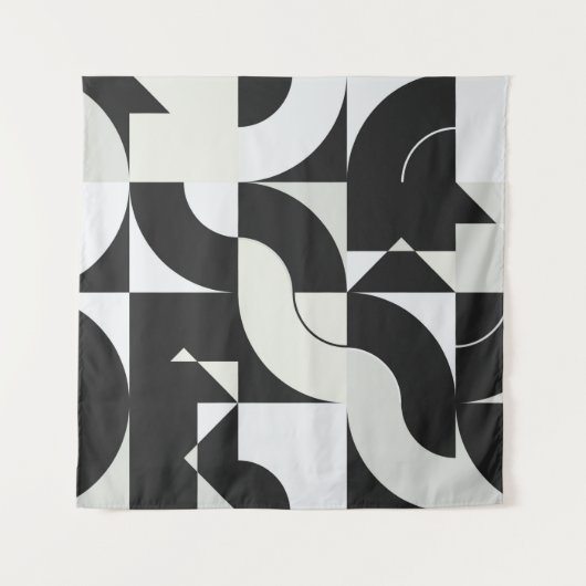 Bauhaus composition artwork made with abstract ele タペストリー (正面)
