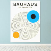 Bauhaus Concentric Circles Modern Art Print キャンバスプリント (インサイチュ (ウッドフロア))