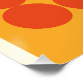 Bauhaus Eye Geometric Art Print Orange 1919 ポスター (コーナー)