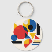 Bauhaus Geometric Abstract Composition キーホルダー (裏面)