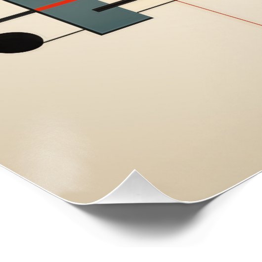 Bauhaus Geometric Abstract Composition ポスター (コーナー)