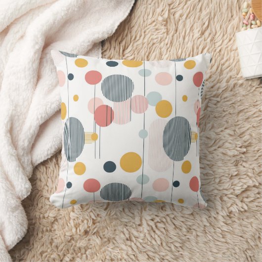 Bauhaus Geometric Circle Pattern  クッション (ブランケット)