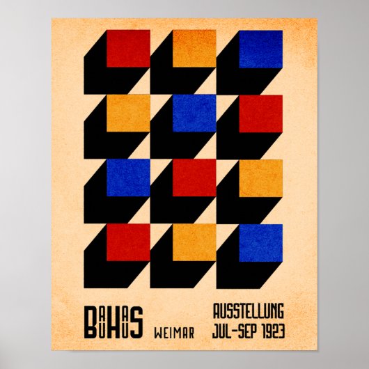 Bauhaus Geometric Modern Poster  ポスター (正面)