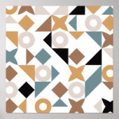 Bauhaus Geometric Nursery Wall Art  ポスター (正面)