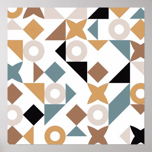 Bauhaus Geometric Nursery Wall Art ポスター (正面)