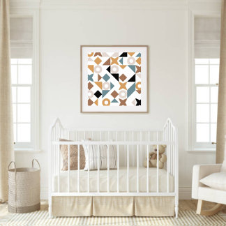 Bauhaus Geometric Nursery Wall Art  ポスター