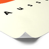 Bauhaus Geometric Poster Orange Retro Print ポスター (角)