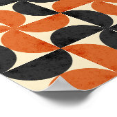 Bauhaus Geometric Textured Mid Century Modern ポスター (角)