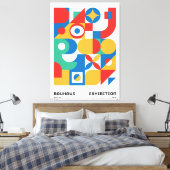 Bauhaus Geometric Wall Art Bold Colors キャンバスプリント (インサイチュ (寝室))