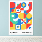 Bauhaus Geometric Wall Art Bold Colors キャンバスプリント (インサイチュ (ウッドフロア))