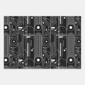 Bauhaus geometry-black and white -minimal  ラッピングペーパーシート (正面)