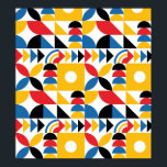 Bauhaus Inspired Contemporary Mid Century ポスター<br><div class="desc">Geometric pattern</div>