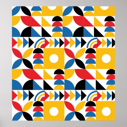 Bauhaus Inspired Contemporary Mid Century ポスター (正面)