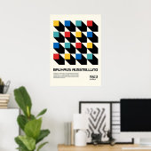 bauhaus, modernist, minimal, geometric, abstract, ポスター (ホームオフィス)