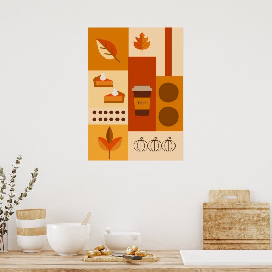 bauhaus, modernist, minimal, geometric, abstract, ポスター (キッチン)