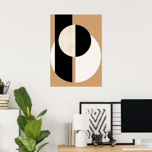 bauhaus, modernist, minimal, geometric, abstract,  ポスター (ホームオフィス)