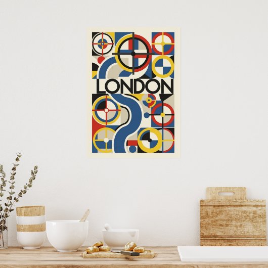 bauhaus, modernist, minimal, geometric, abstract,  ポスター (キッチン)