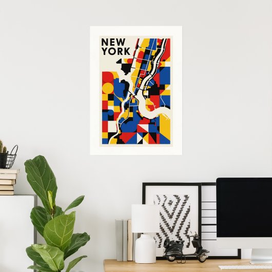 bauhaus, modernist, minimal, geometric, abstract,  ポスター (ホームオフィス)