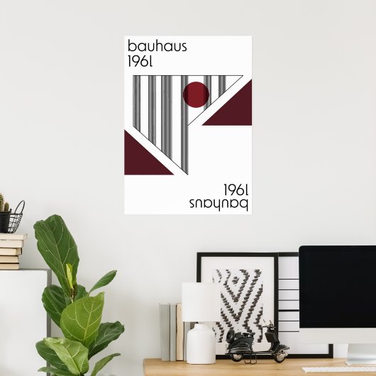 bauhaus, modernist, minimal, geometric, abstract,  ポスター (ホームオフィス)
