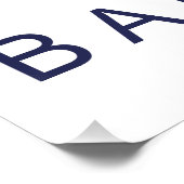 Bauhaus Orange Navy Geometric Quarter Circle ポスター (コーナー)