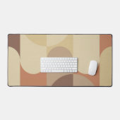 Bauhaus Terracotta Beige Abstract Desk Mat デスクマット (キーボード&マウス)