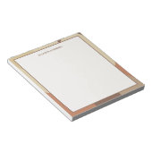 Bauhaus Terracotta Beige Abstract Personalized ノートパッド (アングル)