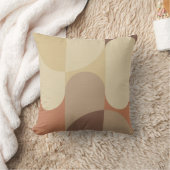 Bauhaus Terracotta Beige Abstract Throw Pillow クッション (ブランケット)