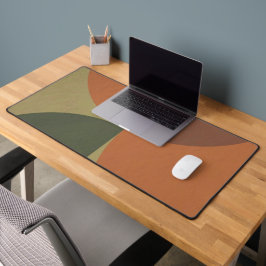 Bauhaus Terracotta Green Abstract Desk Mat デスクマット